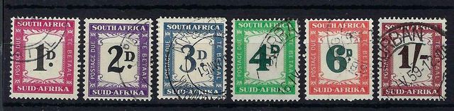 Image of South Africa SG D39/44 FU British Commonwealth Stamp